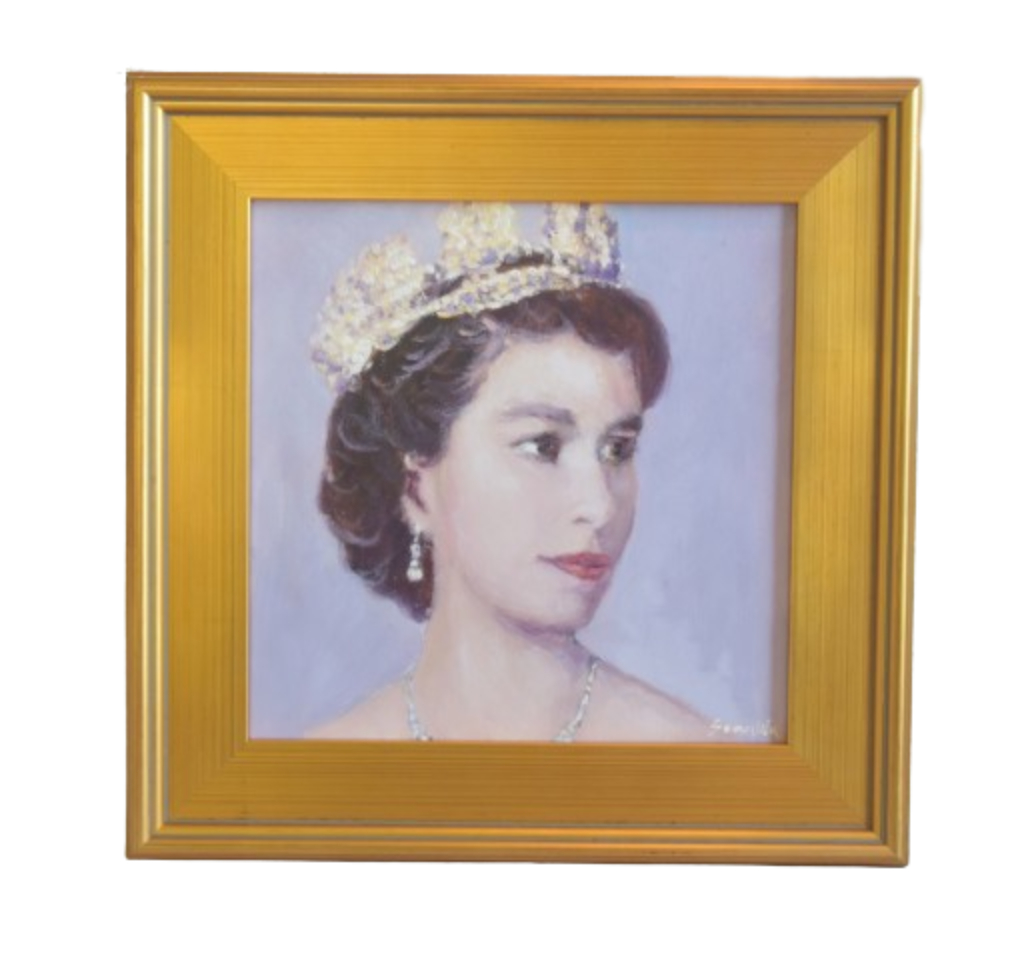 Queen Elizabeth II Portrait Oil Painting~P77681734