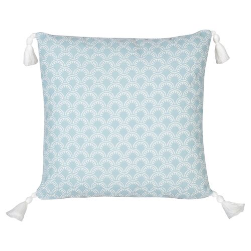 Scallop Outdoor Pillow, Aqua~P77650079