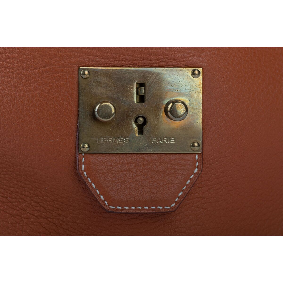 Hermès LG Victoria Rust Clemence Bag