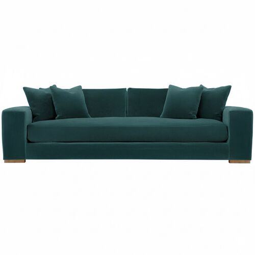 Remington Velvet Bench-Seat Sofa