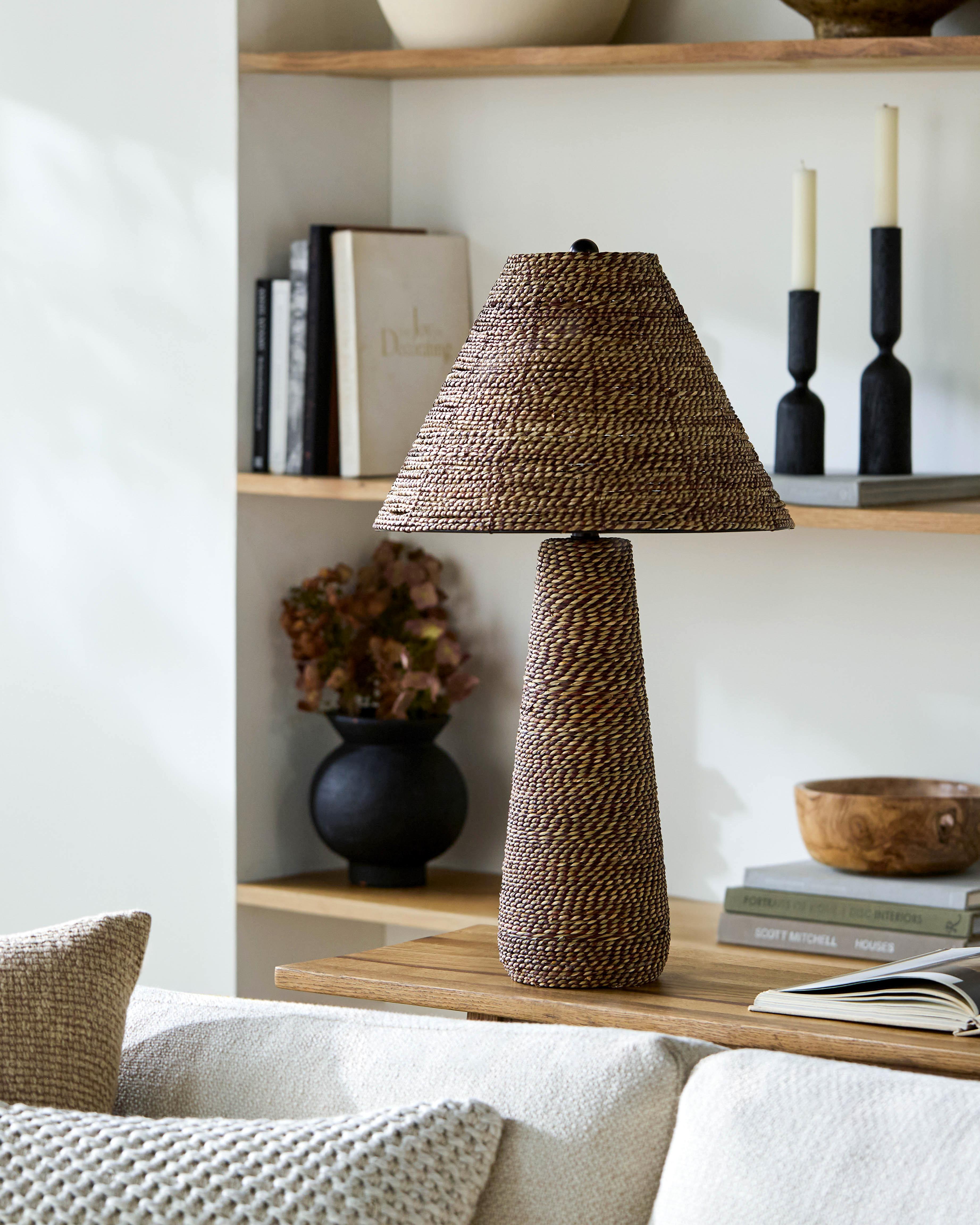 Pheasant Feather Lamp, Brown/Cream | One Kings Lane