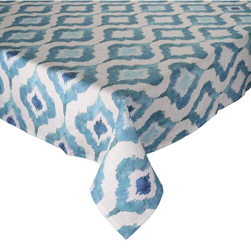 Watercolor Ikat Tablecloth