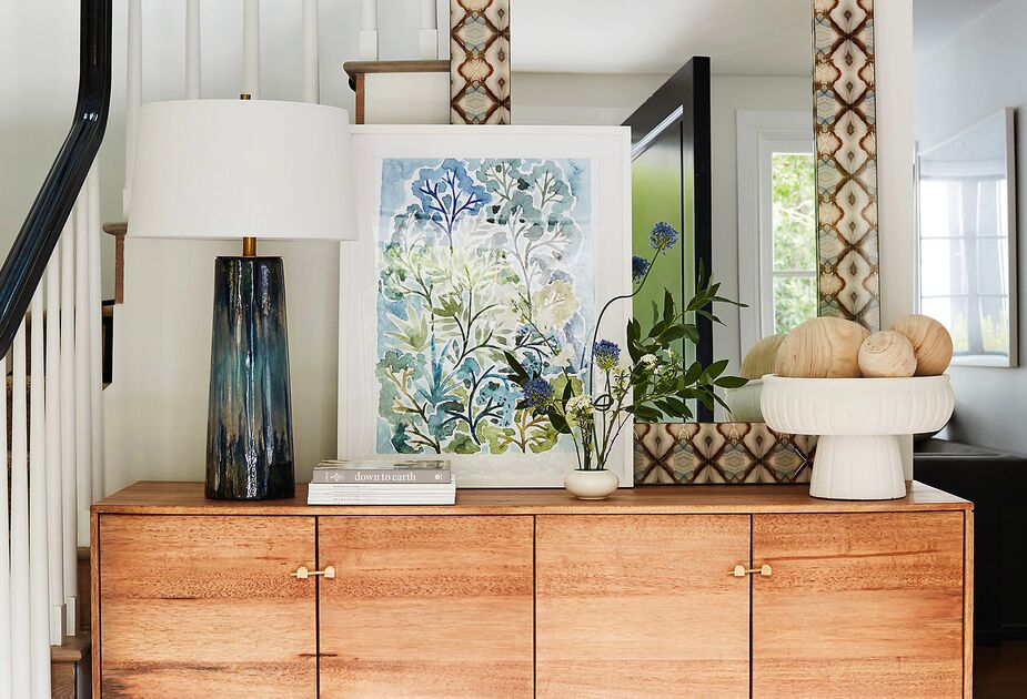Also known as parawood, rubberwood is becoming more popular as people seek out options that are sustainable and affordable as well as durable and beautiful. Find the sideboard here. 
