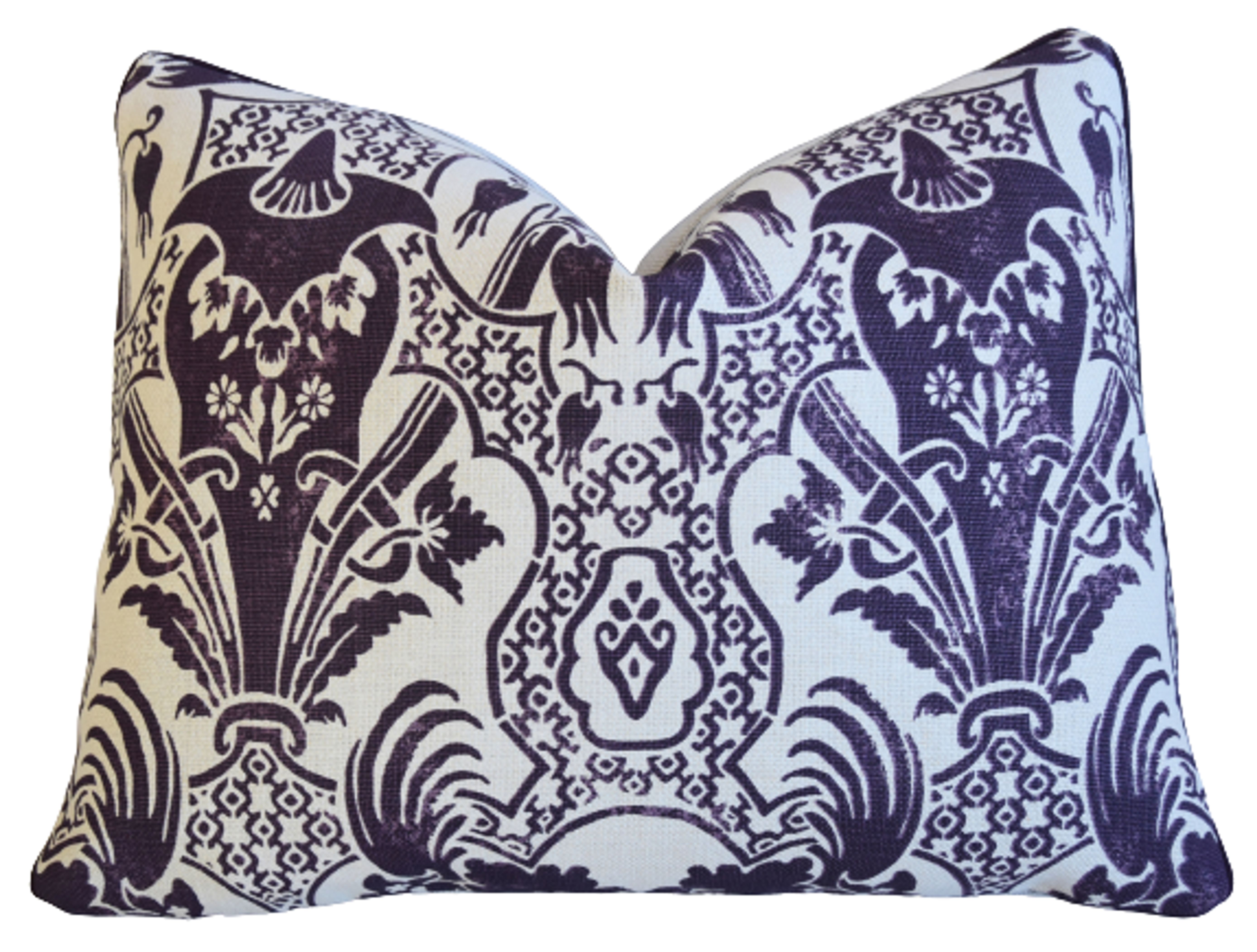 Pintura Studios Silk Linen Floral Pillow~P77658888
