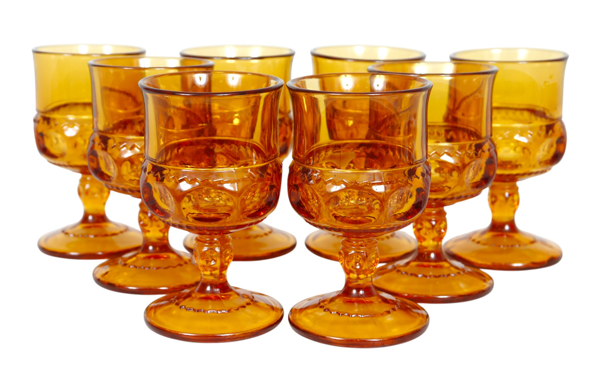 Colony Crown Topaz Amber Glasses, S/8~P77757325
