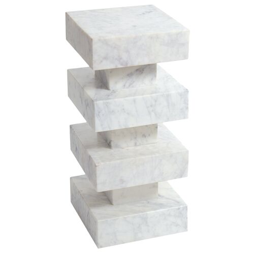 Charli Marble Square Accent Table