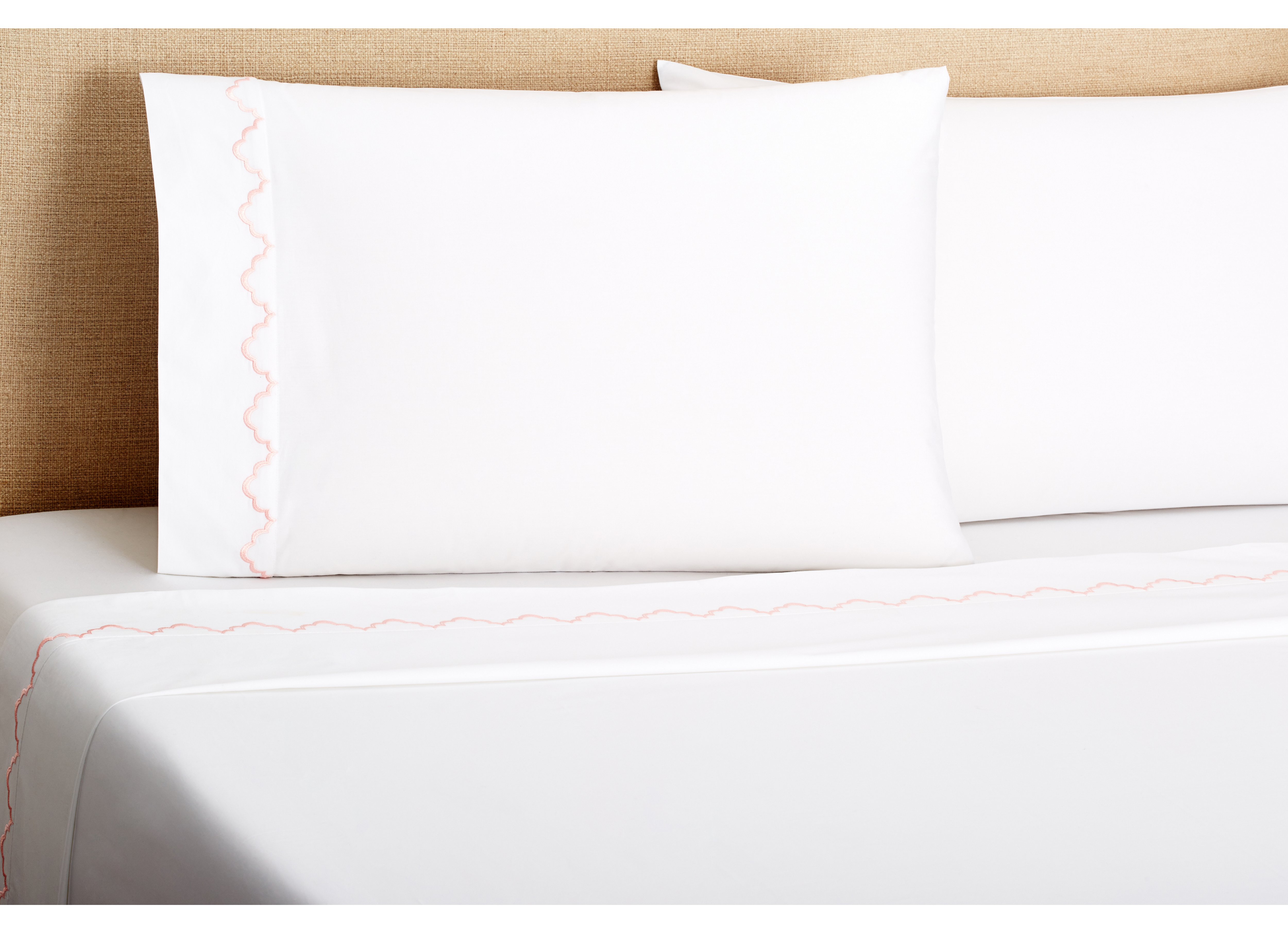 Francesa Scalloped Sheet Set, Pink | One Kings Lane