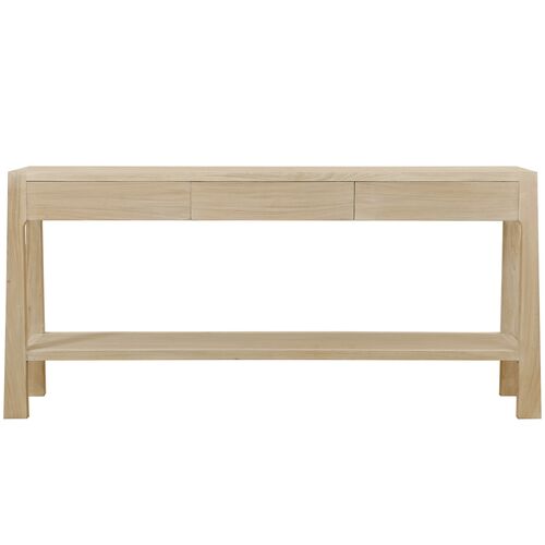 Lily Casa 3-Drawer Console Table, Whitewash