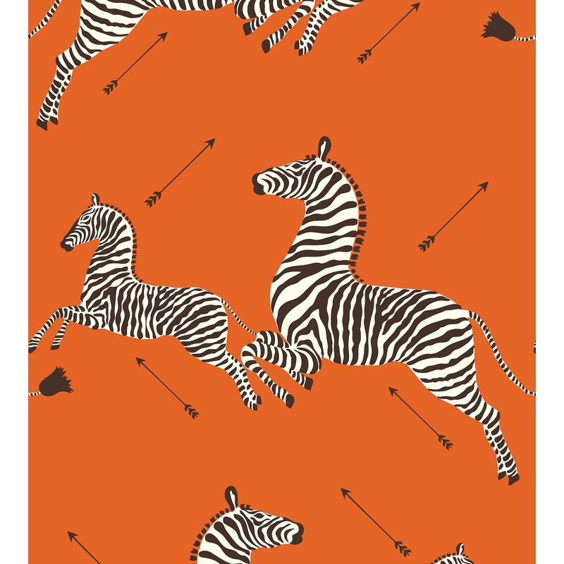 Zebras Wallpaper, Orange