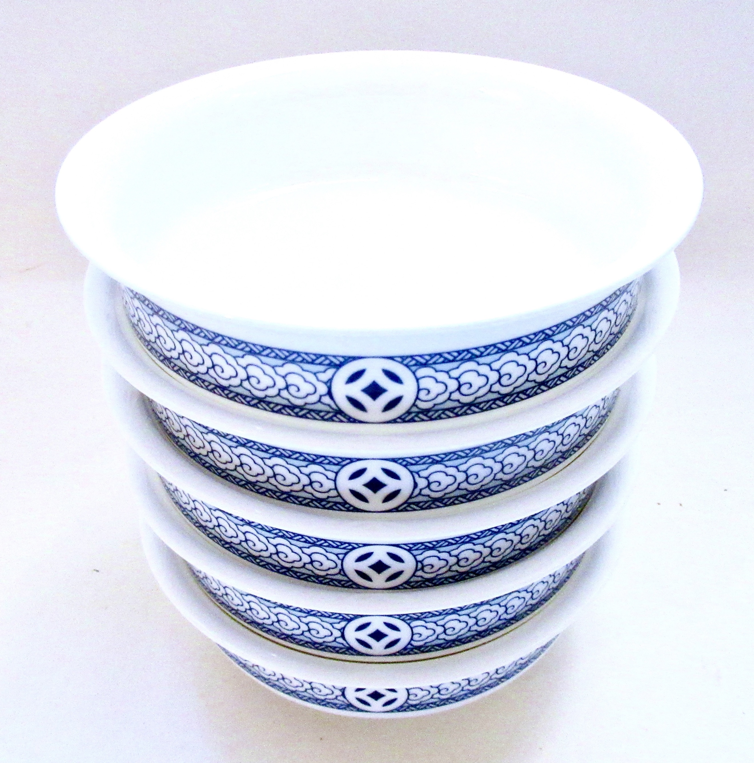Mongolian Porcelain Soup Bowls S/5 - New~P77686981