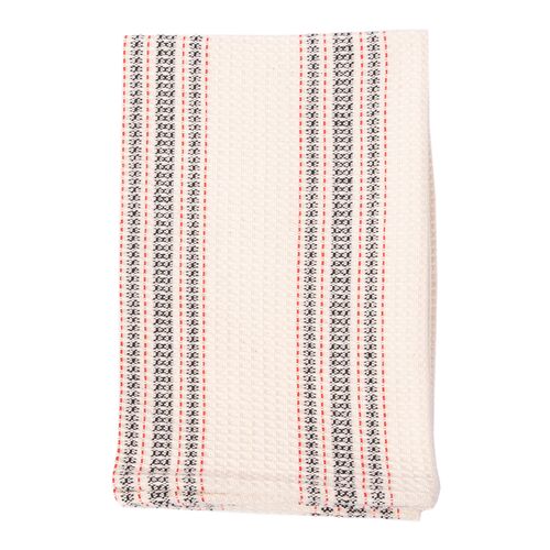 Siafu Home, Mistari Striped Tea Towel, White