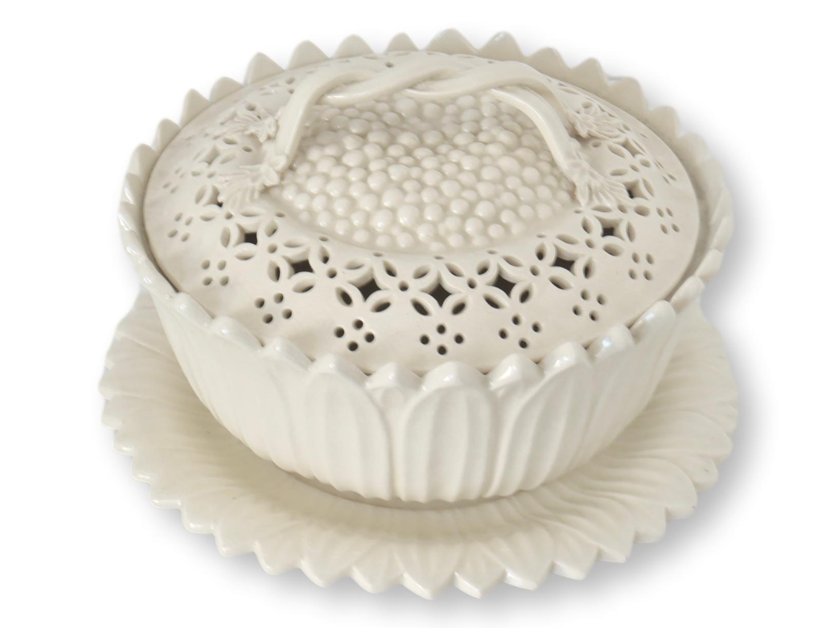 Filey Creamware Sunflower Pickle Basket~P77675724