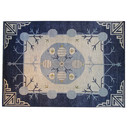 Khotan Rug, 8x10, Blue