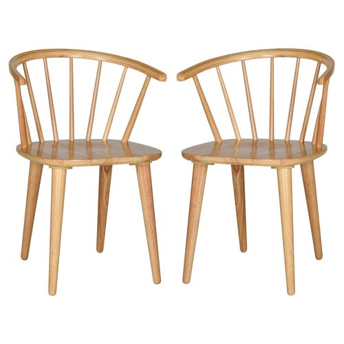 Natural Kathryn Side Chairs, Pair~P47444072