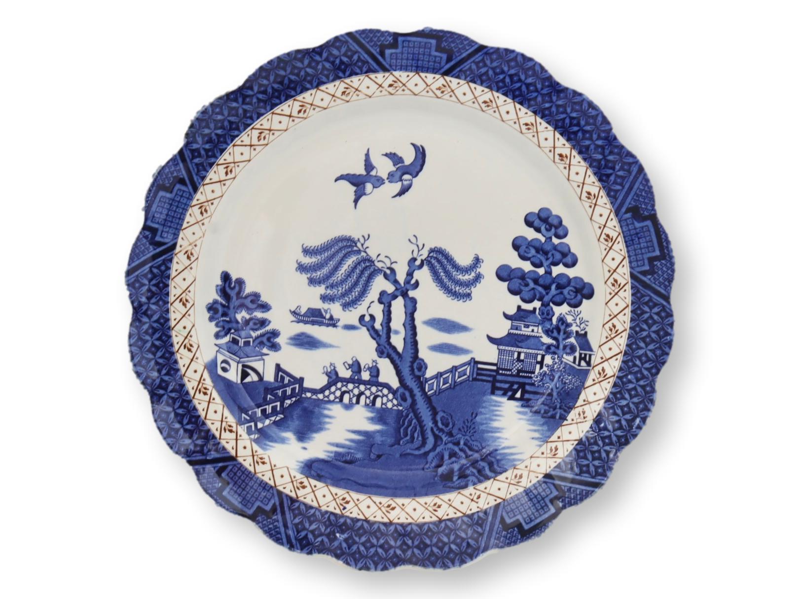 English Willow Large Dinner Plates, s/6~P77683546