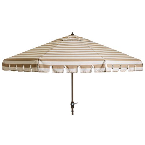 Poppy Patio Umbrella, Beige Stripe~P77416914