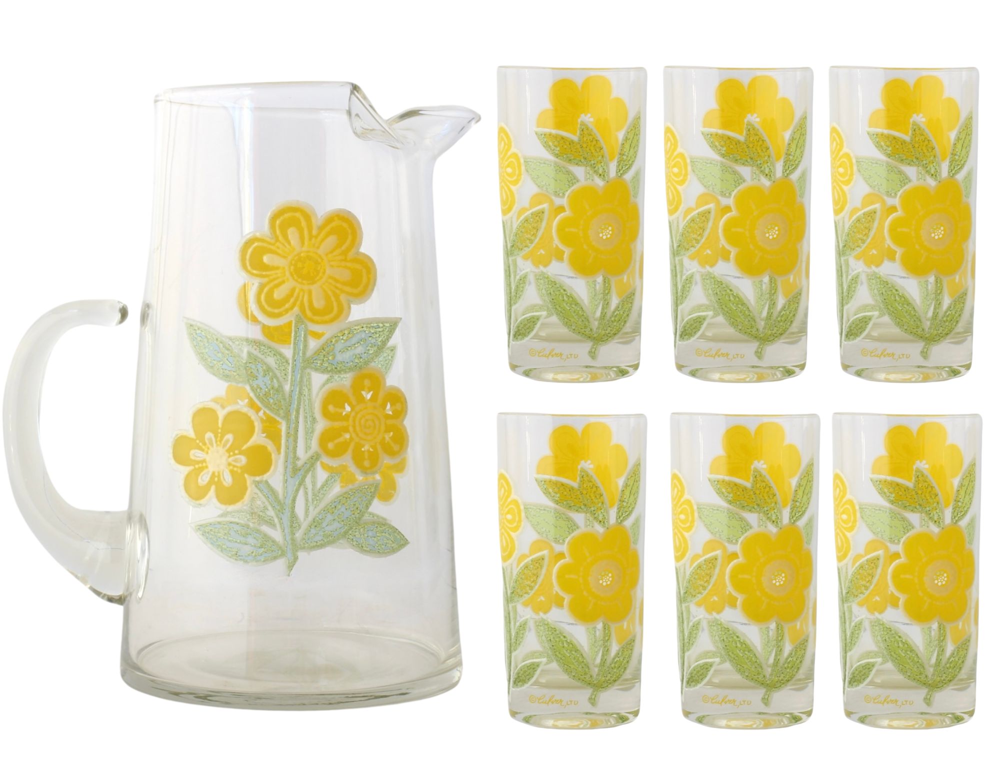 Midcentury Culver Lemonade Set, 6 pcs~P77702782