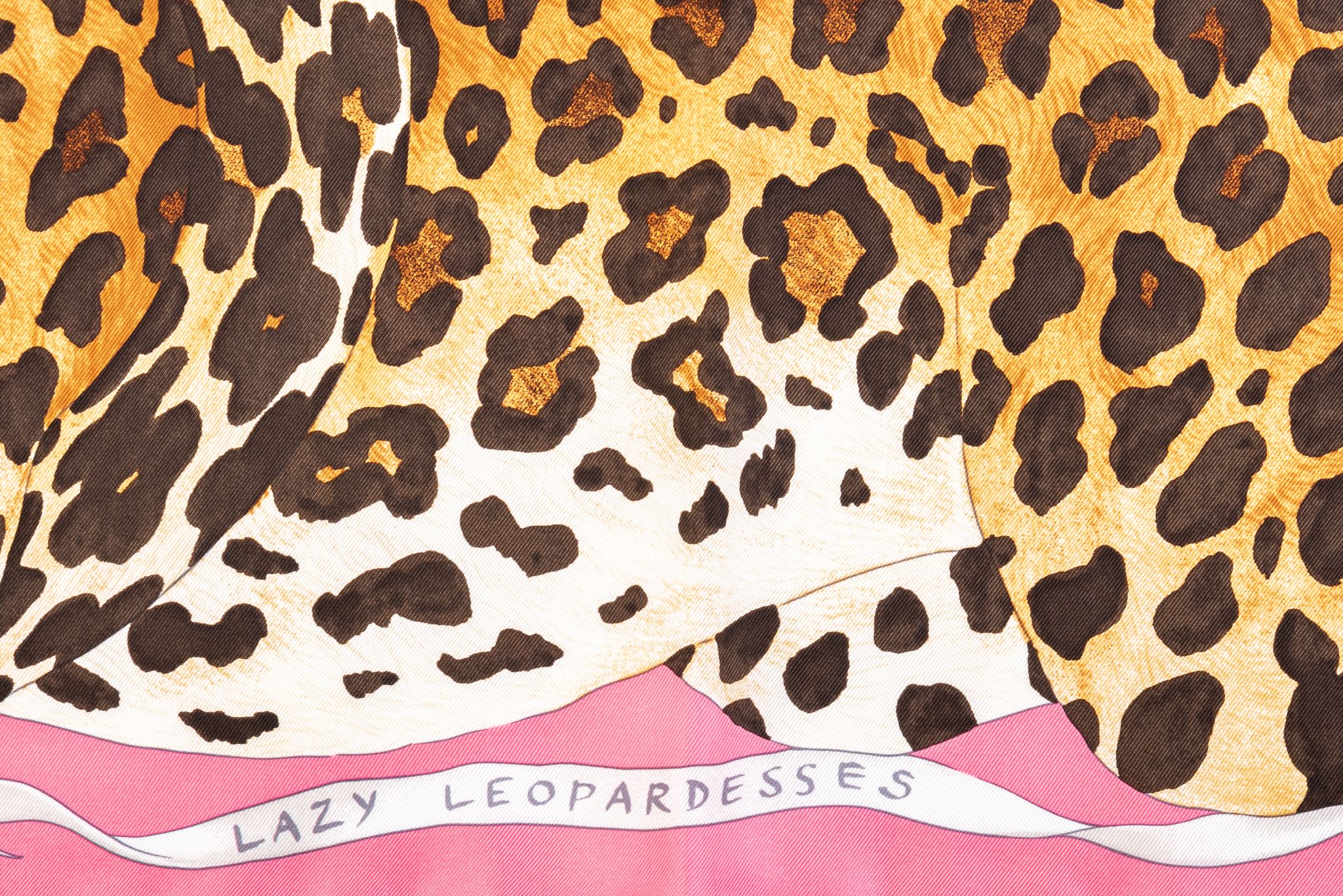 Hermès Silk Scarf « Lazy Leopardesses » by Arlette Ess. – Hermes Emporium