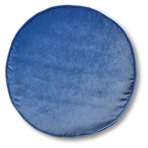 Claire 16x16 Disc Pillow, Cobalt Velvet~P77483725