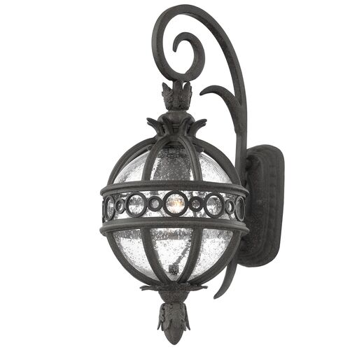 Cora Globe Outdoor Wall Sconce, French Iron