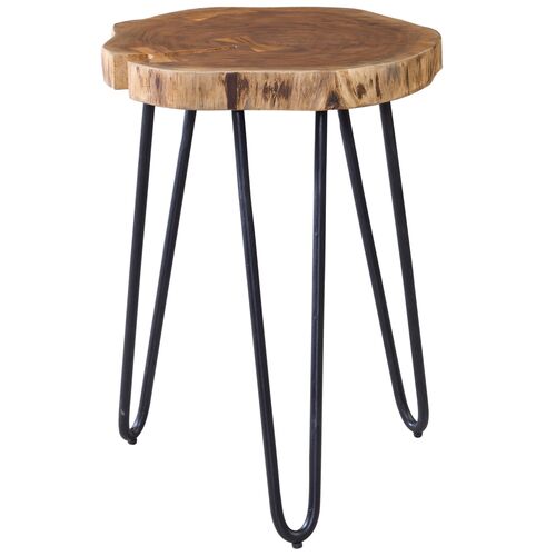 Langley End Table, Natural/Matte Black