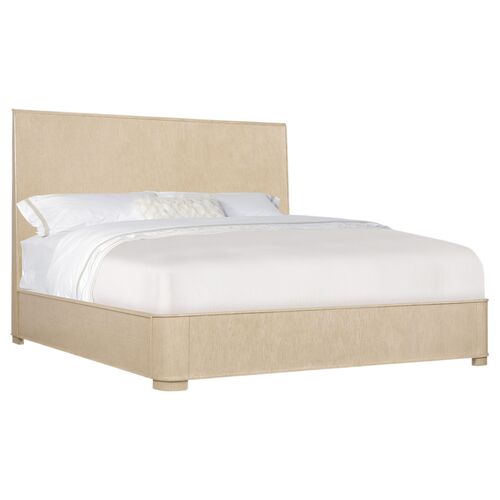 Westwood Oak Panel Bed, Limestone