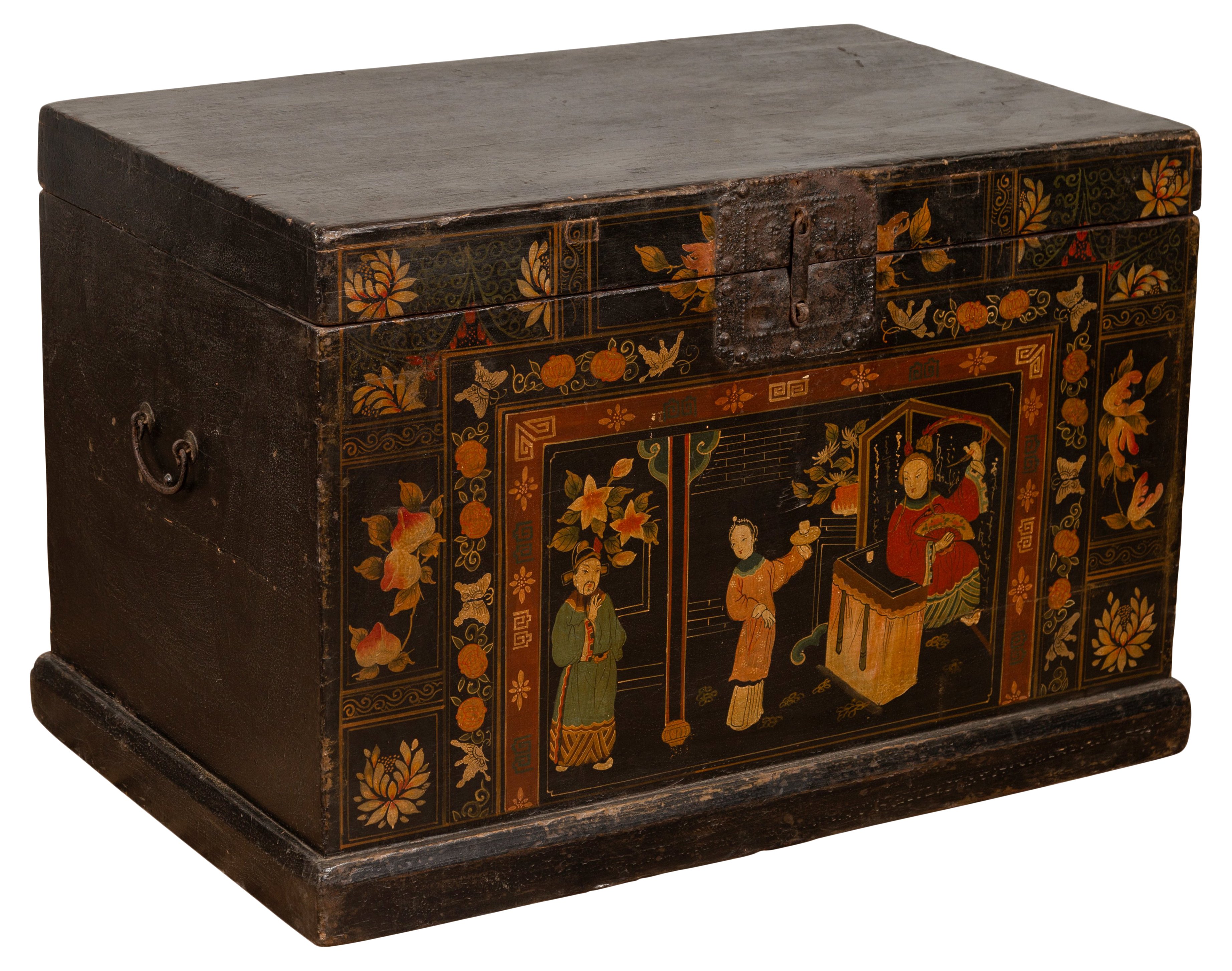 Chinoiserie Black Lacquered Trunk~P77555849