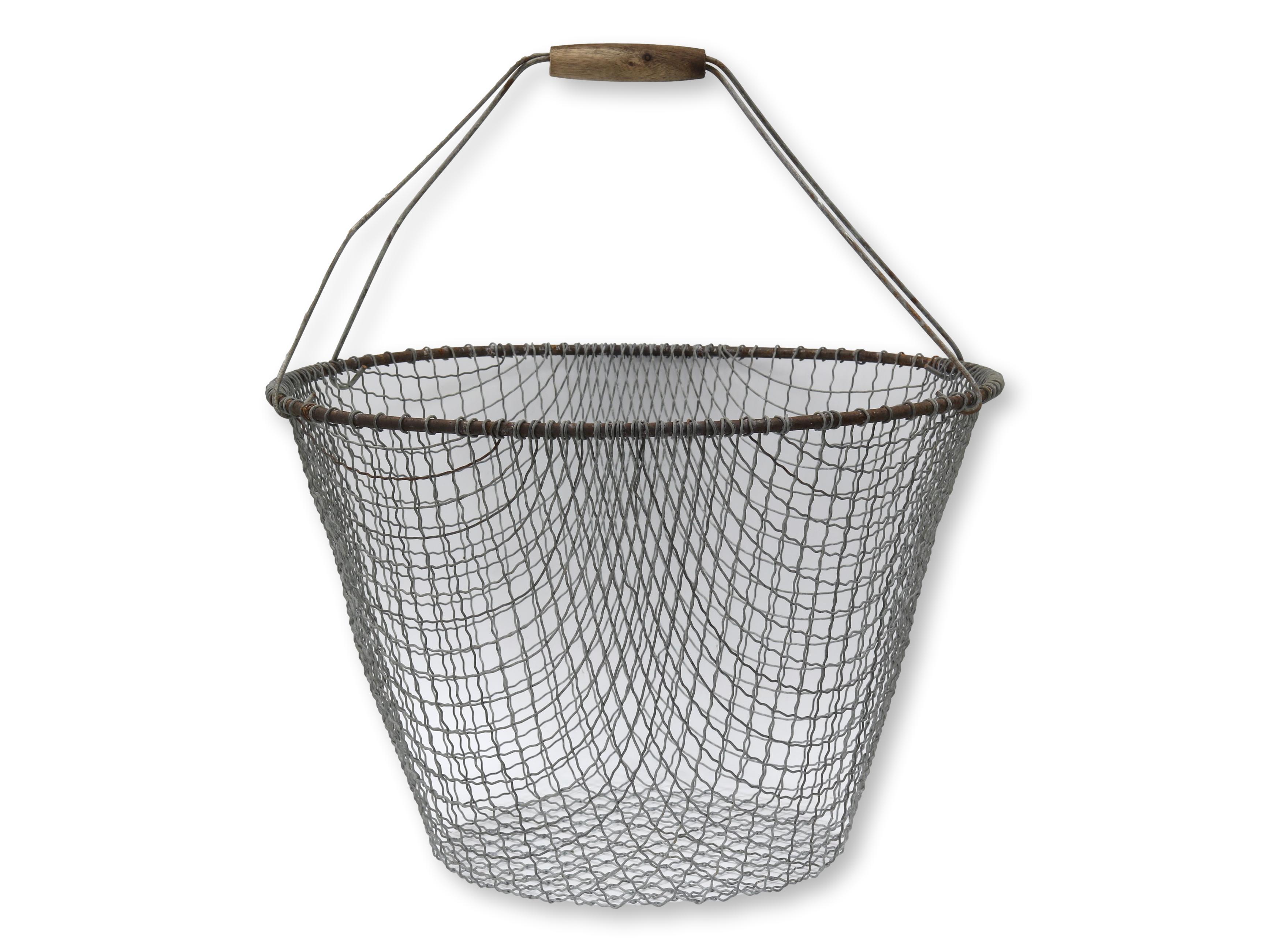 Vintage French Laundry Basket w/Handle~P77668920