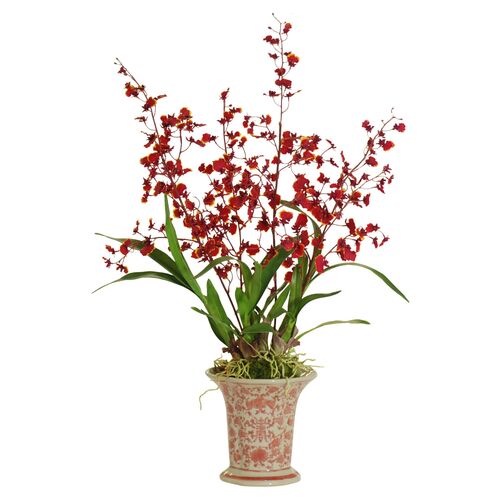 23" Dancing Oncidium in Vase, Faux 23" Dancing Oncidium in Vase, Faux~P77185575