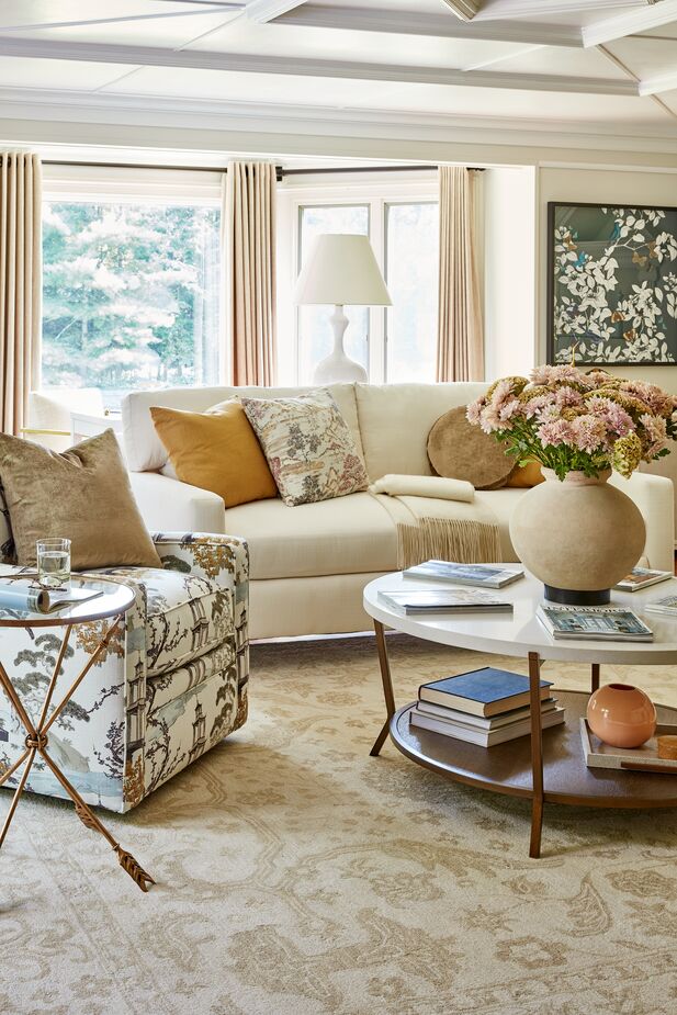 The bottom shelf of the Playlist Coffee Table provides extra display or storage space. At the same time, the design remains open and airy. Find the side table here.
