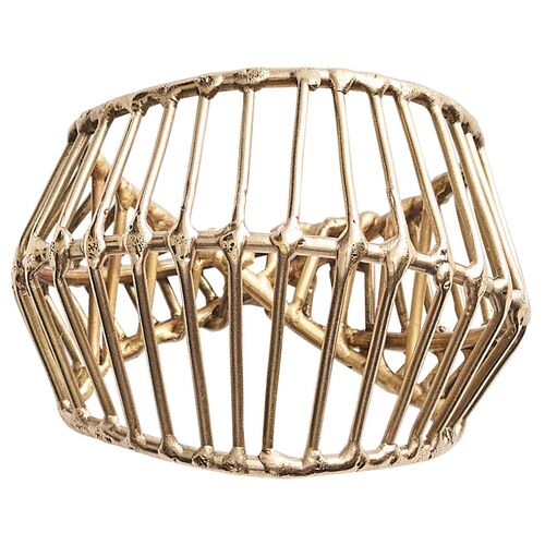 S/4 Cage Napkin Rings, Gold~P77631078
