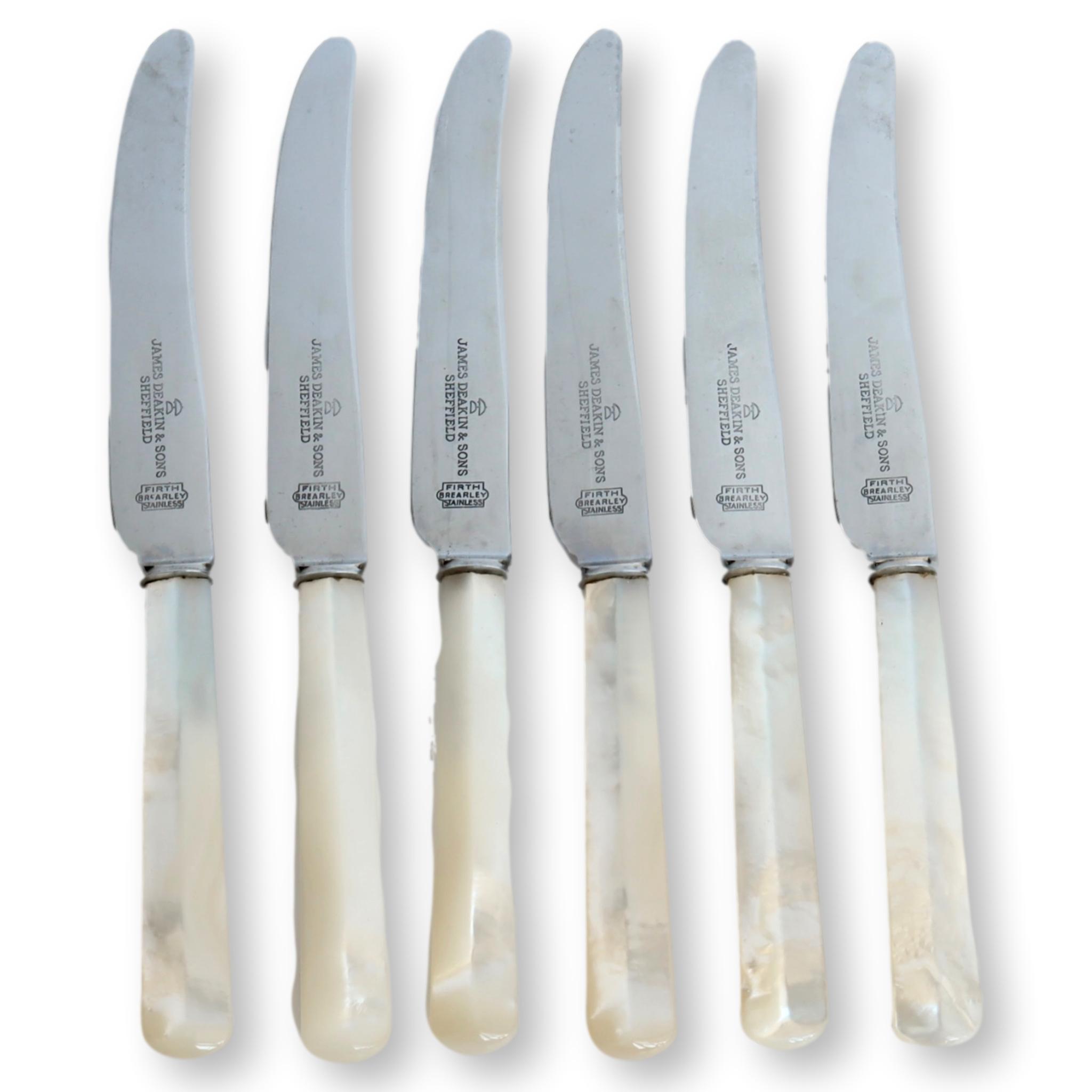 Mother-of-Pearl Dinner Knives, S/6~P77658854