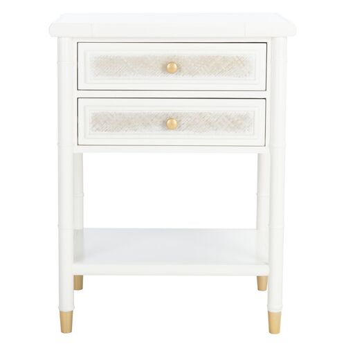 Ewen Accent Table, White/Gold~P77648011