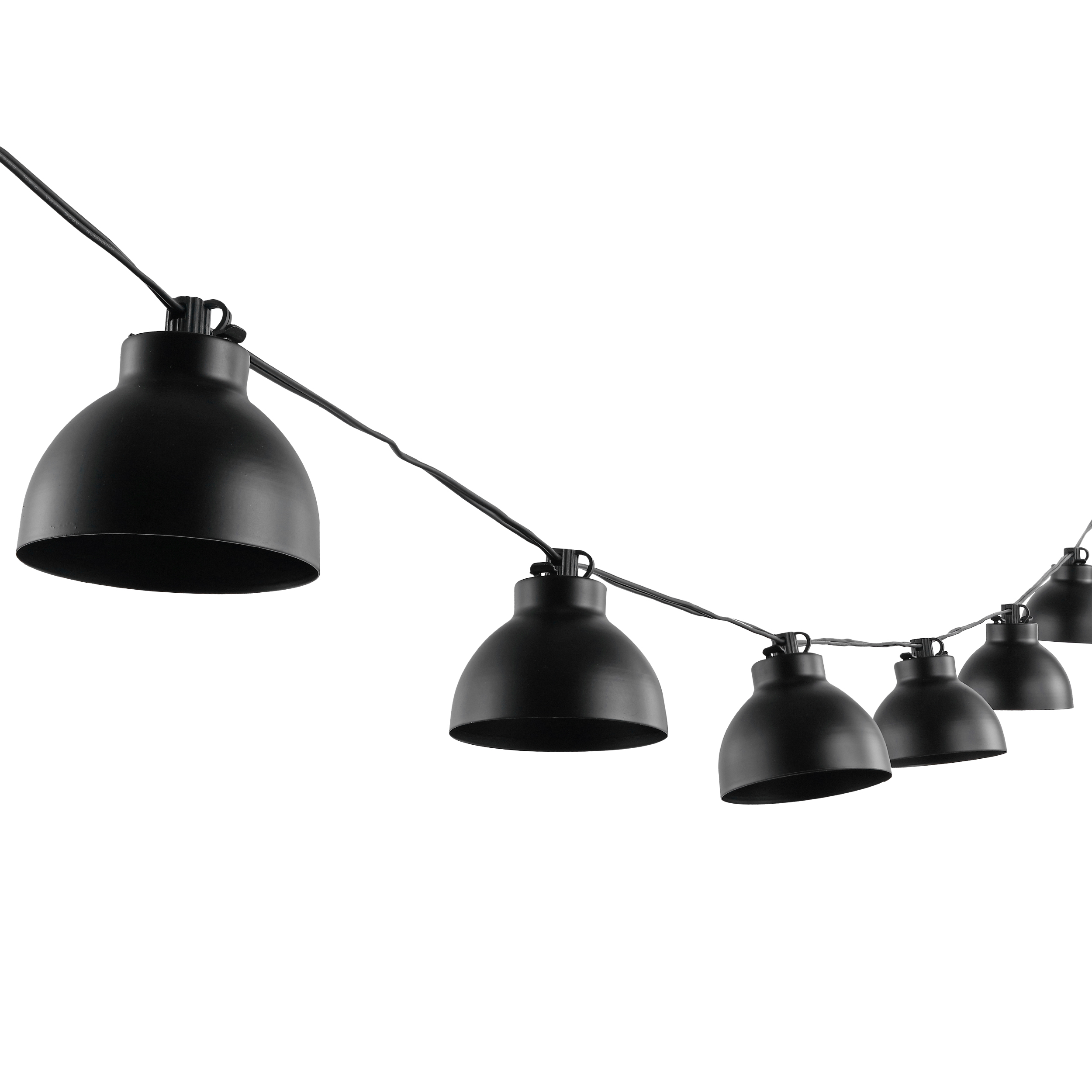 Ceylie LED 10-Light Outdoor String Light, Black
