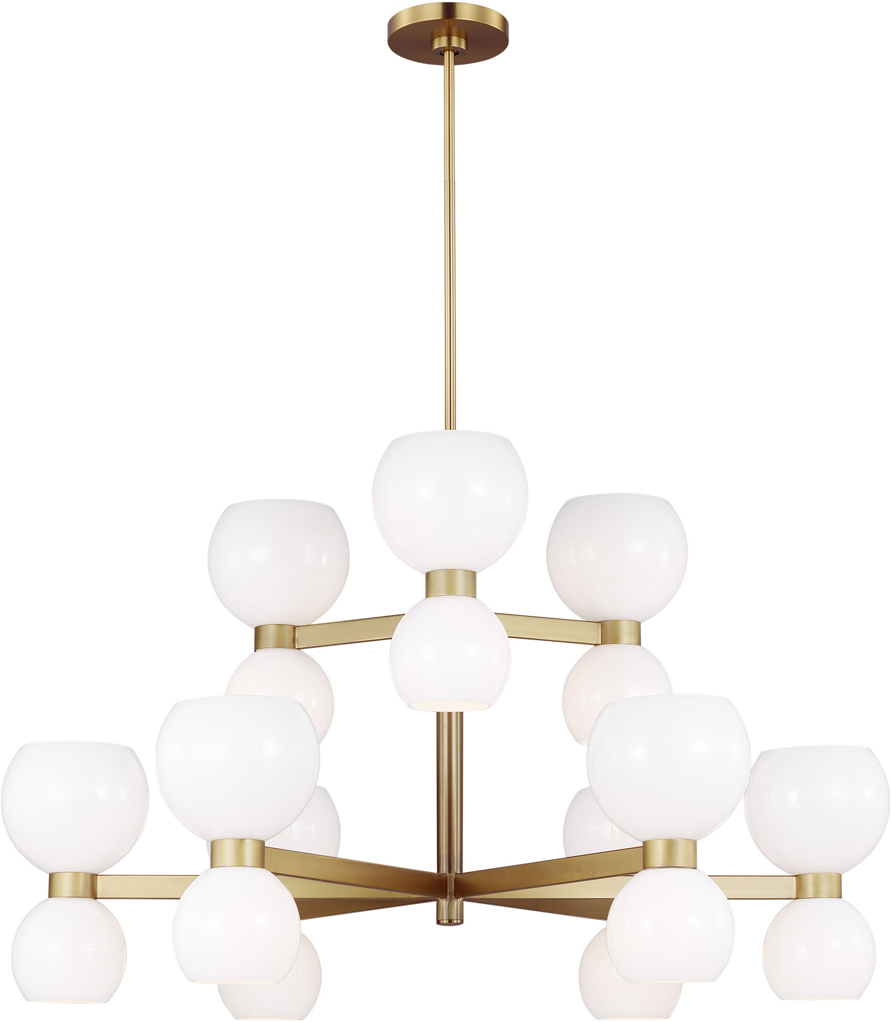 Londyn Medium 18-Light Chandelier, Burnished Brass