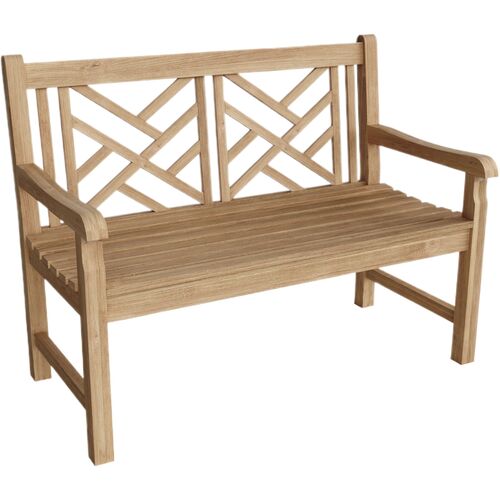 Cavella 2-Seater Outdoor Teak Bench, Natural