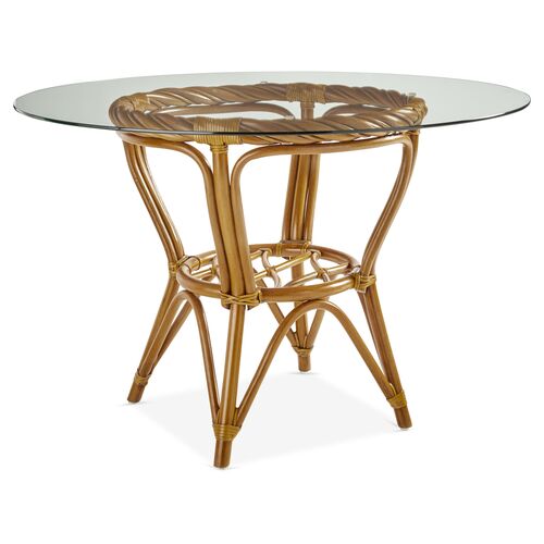 New Twist Rattan Round Dining Table, Natural~P77471946