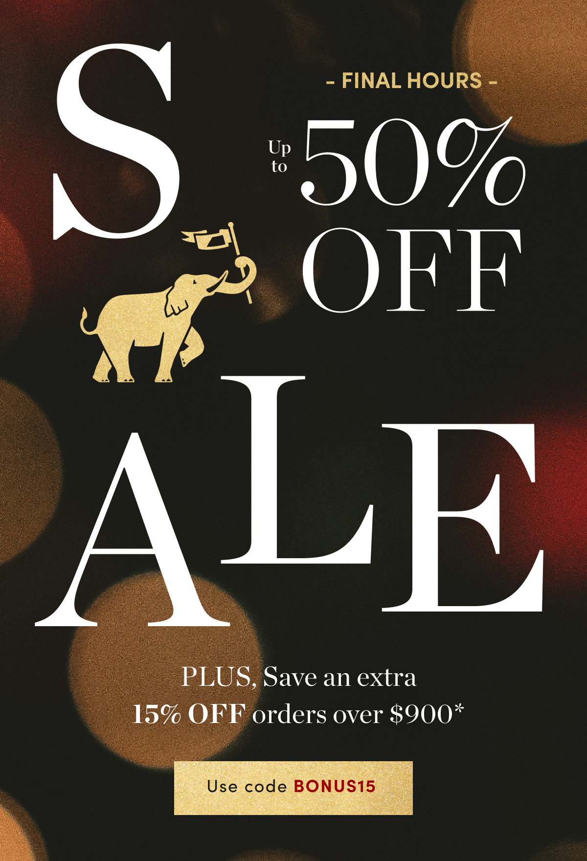 Up to 50 Percent Off Sitewide