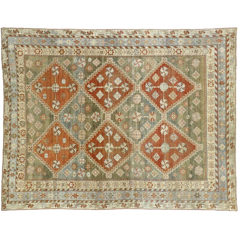 Antique Persian Shiraz Rug, 7'4