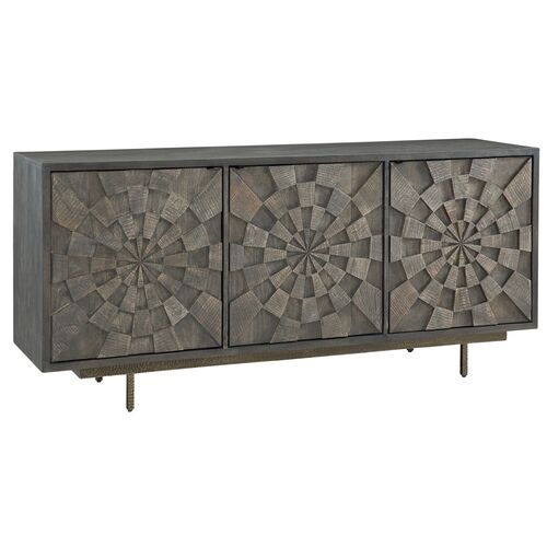 Kevin Sunburst 3-Door Server, Brown