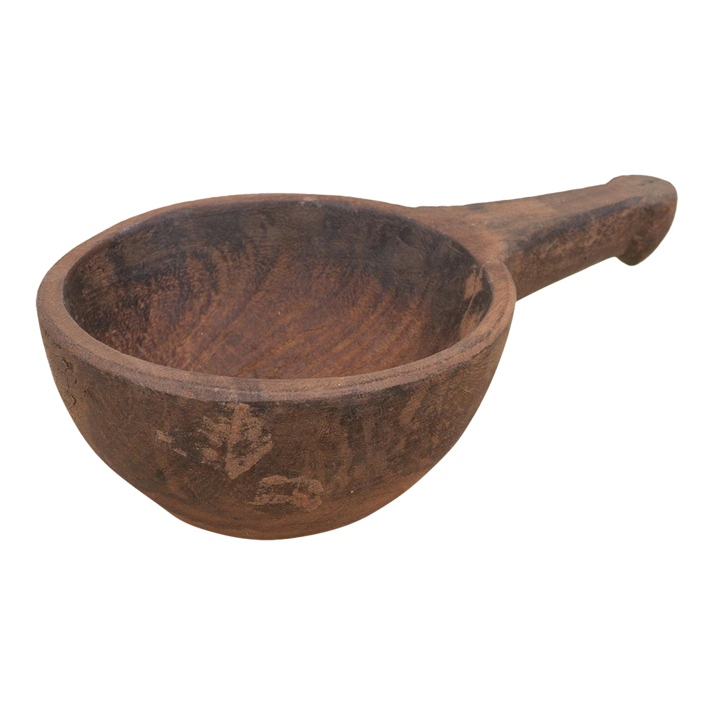 Tribal Hand-carved Grain Scoop Bowl~P77659988