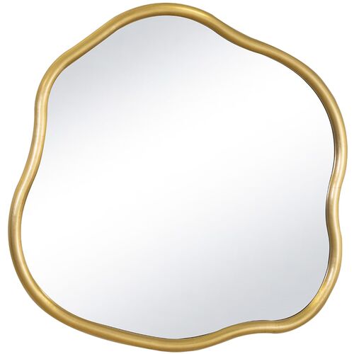 Isadora Wall Mirror, Gold Leaf