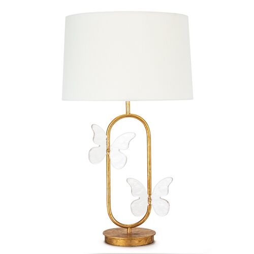 Monarch Oval Table Lamp, Gold Leaf~P77614826