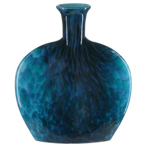 Pavonini Glass Vase, Blue
