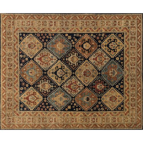 Paola Hand-Knotted Rug, Navy/Tan~P77286429