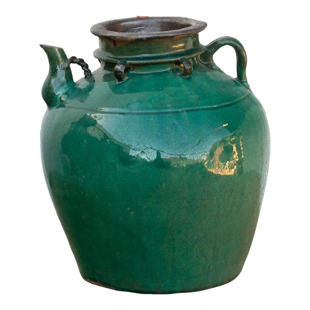 Antique Chinese Green Glazed Jug~P77719460