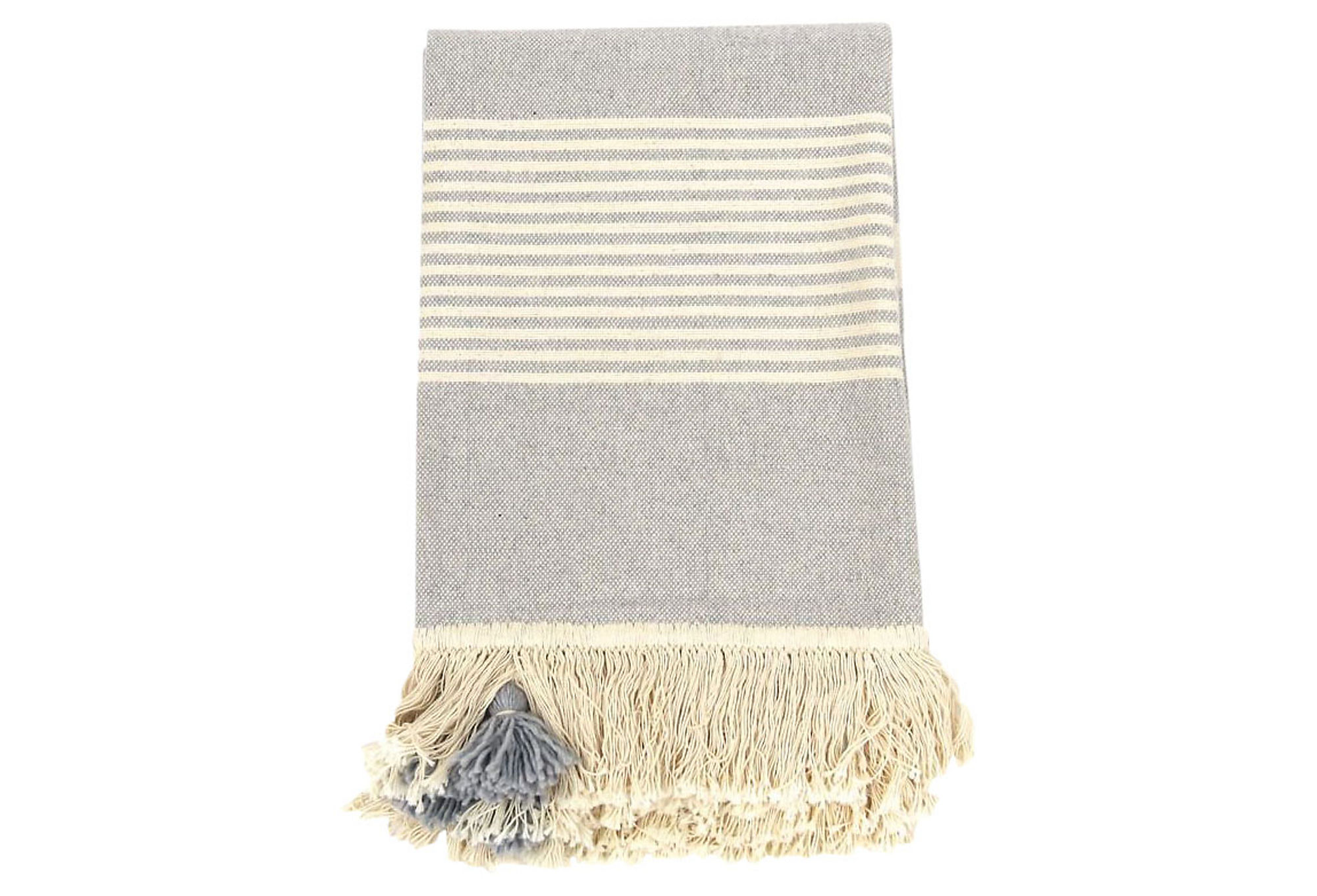 Habibi Imports Handwoven Cotton Throw Blanket One Kings Lane