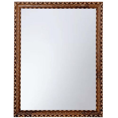 Aryana Mother of Pearl Wall Mirror, Brown/White