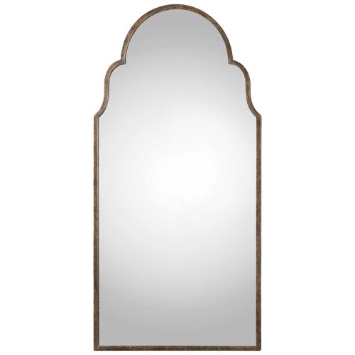 Briar Oversized Arch Wall Mirror, Rust Bronze~P76879115