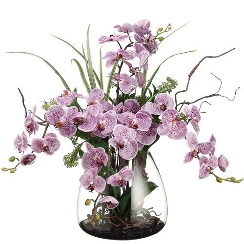 25" Phalaenopsis in Vase, Faux~P76537420